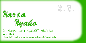 marta nyako business card